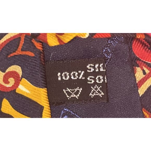 Salvatore Ferragamo Silk Tie - Equestrian theme - Navy Blue/Multicolor Necktie - Picture 10 of 14